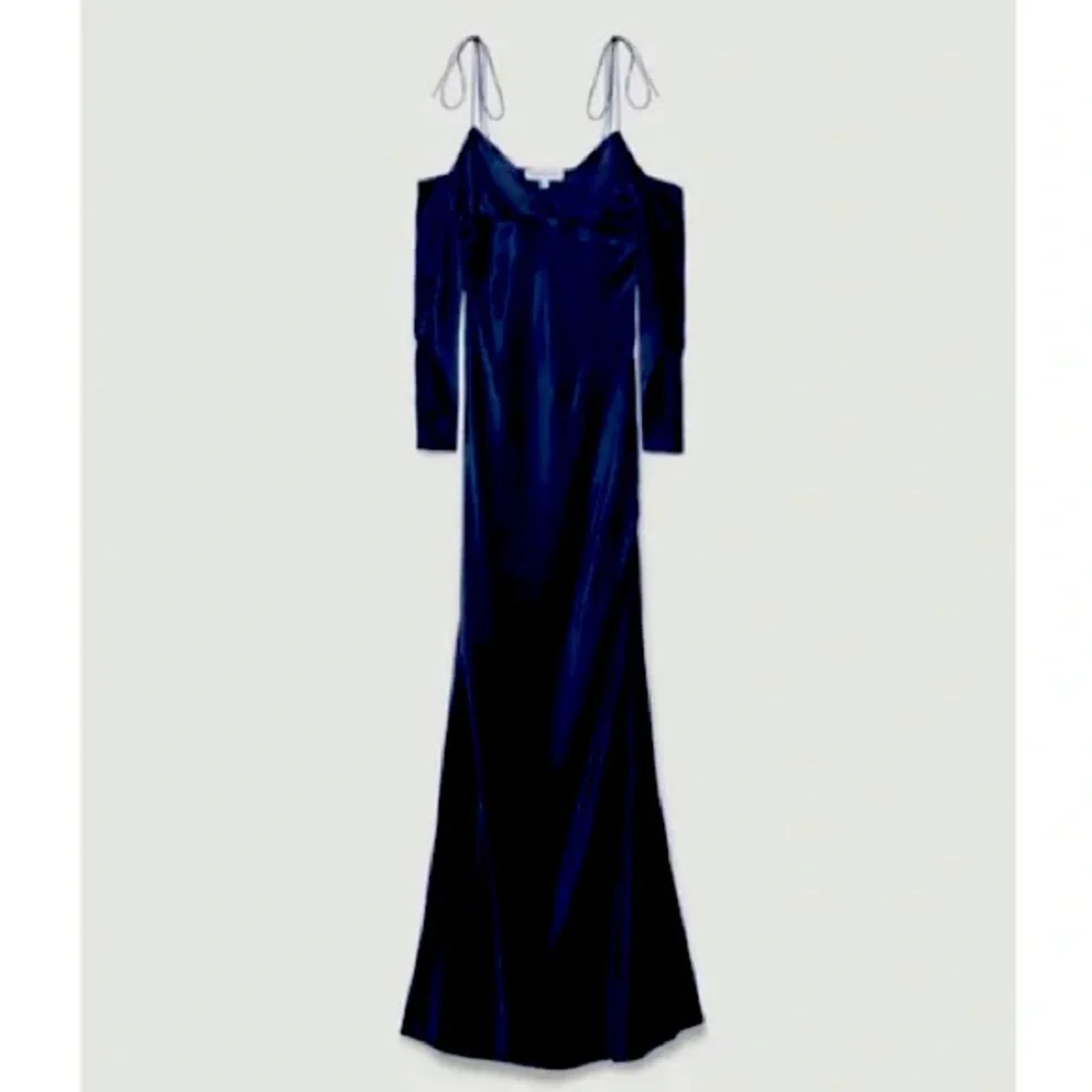 SOMETHING NAVY Blue Maxi Dress Wedding Party Dress size M NWT - Picture 4 of 9